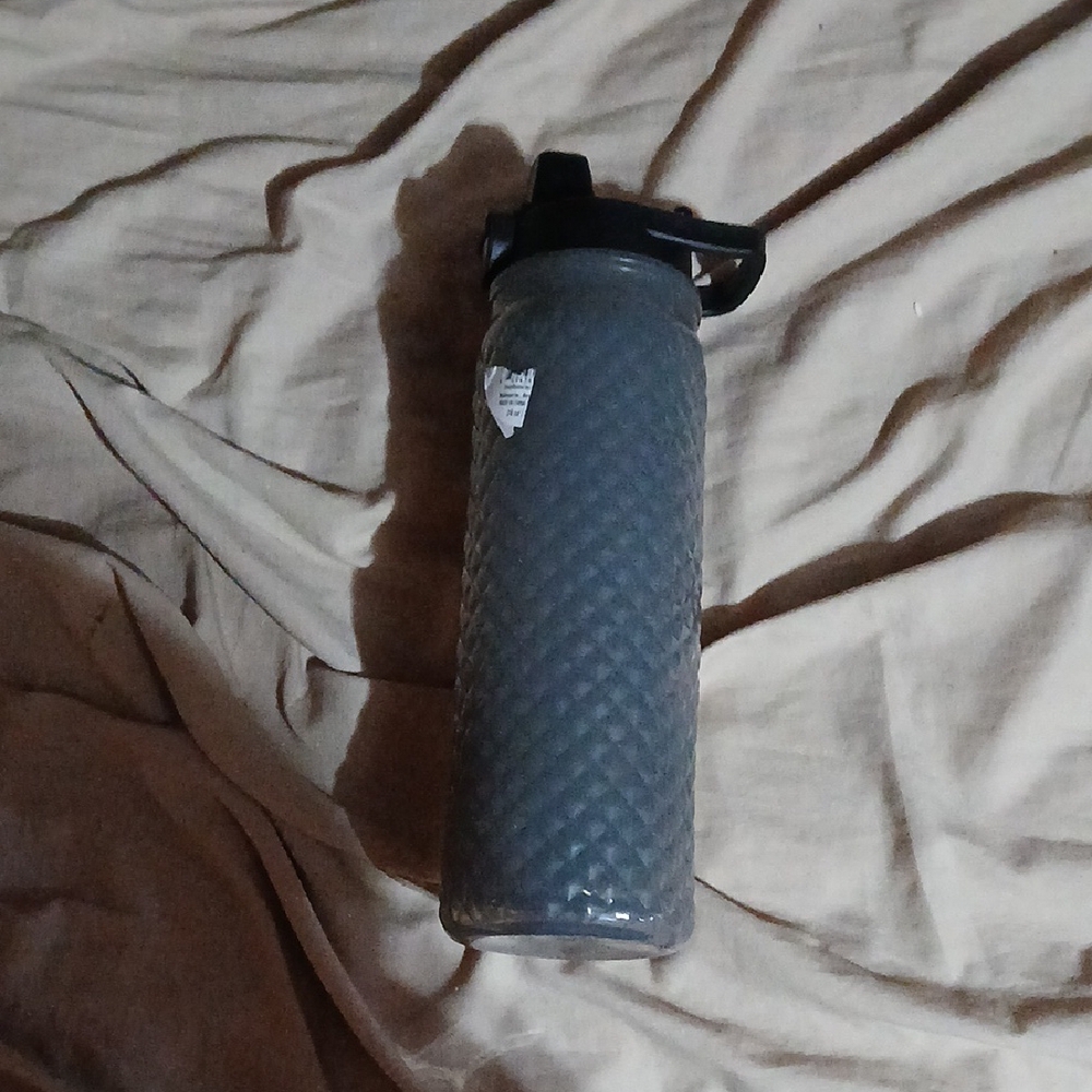 Gray Textured Water Bottle